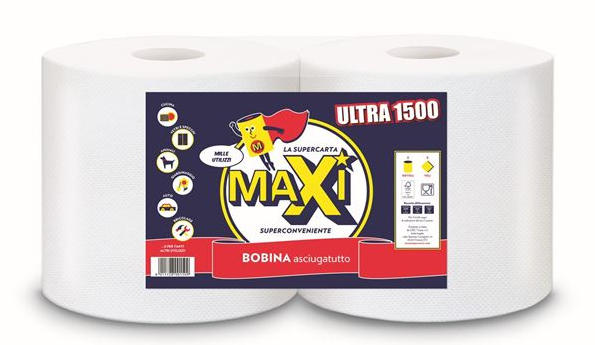 [PF202] CARTA BOBINA MAXI 1500STR 2PZ