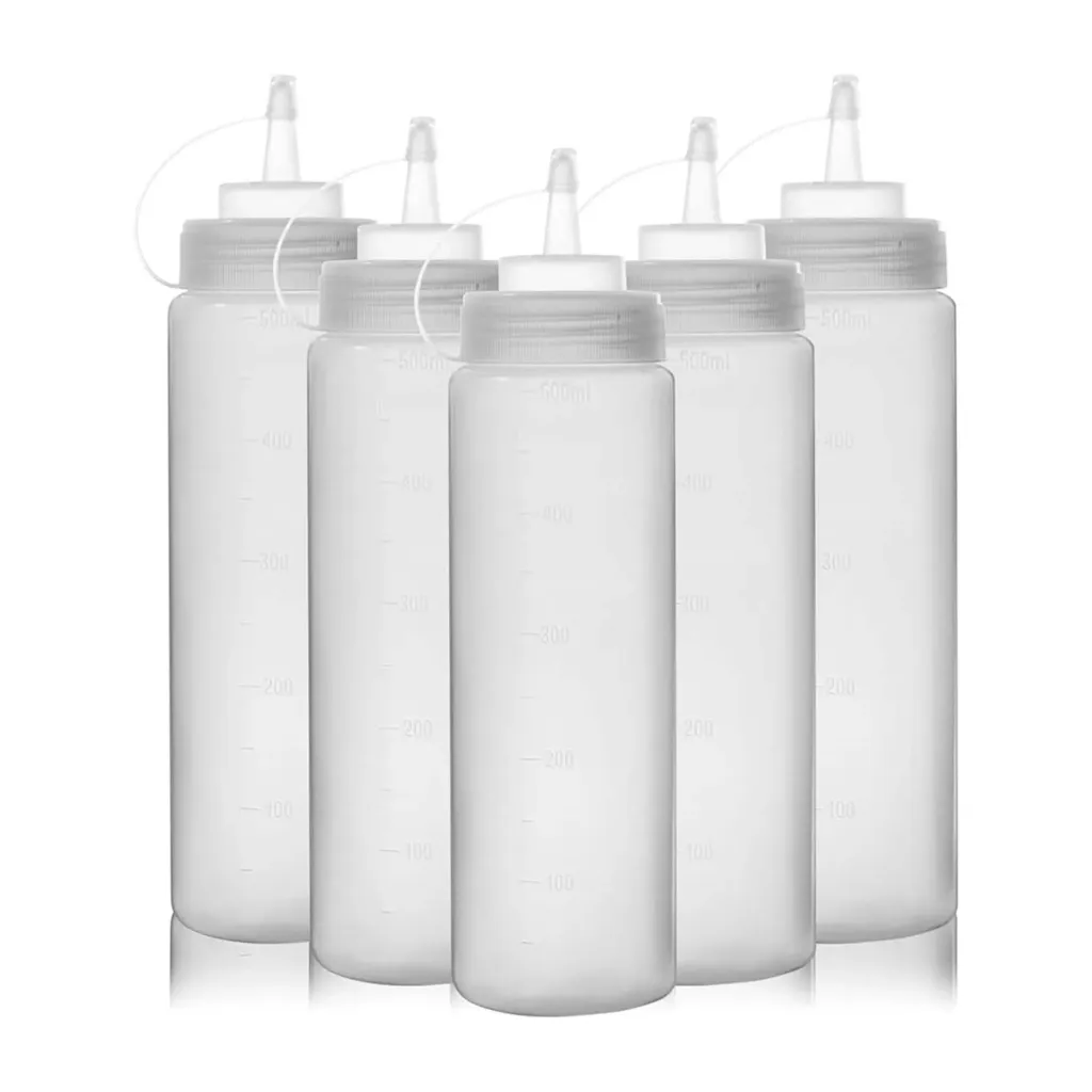 BOTTIGLIA SQUEZZEZE DI PLASTICA  600ML 酱汁分装瓶
