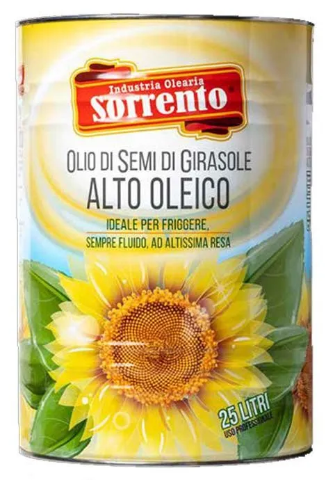 OLIO DI GIRASOLE ALTO OLEICO 25L 铁桶炸油