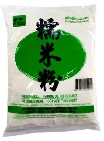 [3028] FARINA DI RISO GLUTINOSO VERDE 400g 泰国糯米粉 (绿）