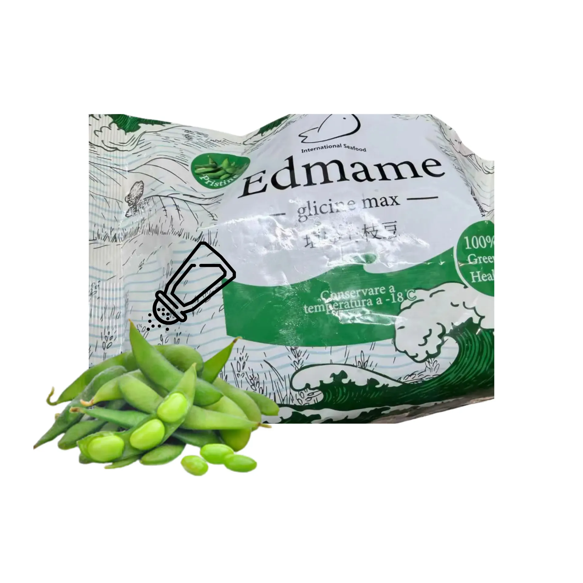 [C6021] EDAMAME SALATI SEAFOOD 400g 有盐毛豆荚