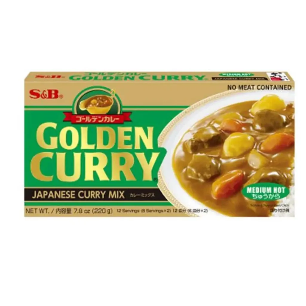 S&B GOLDEN CURRY MEDIUM HOT 240G 中辛咖喱膏绿色