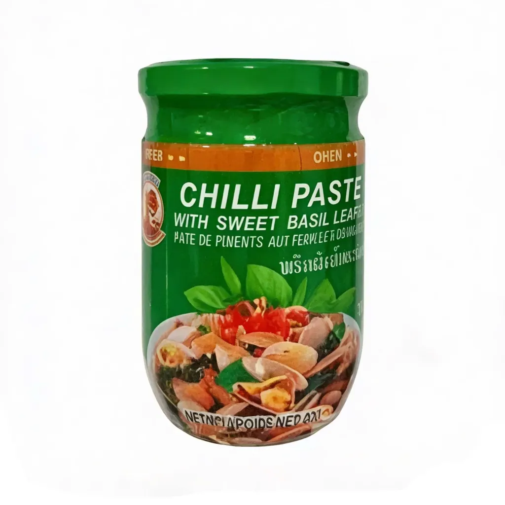 PEPERONCINO CON FOGLIE DI BASILICO 200g 鸡牌泰式辣椒酱 （金不换）