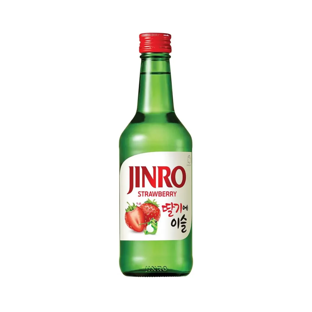 JINRO SOJU CHAMISUL FRAGOLA 13% 350ML真露烧酒草莓味