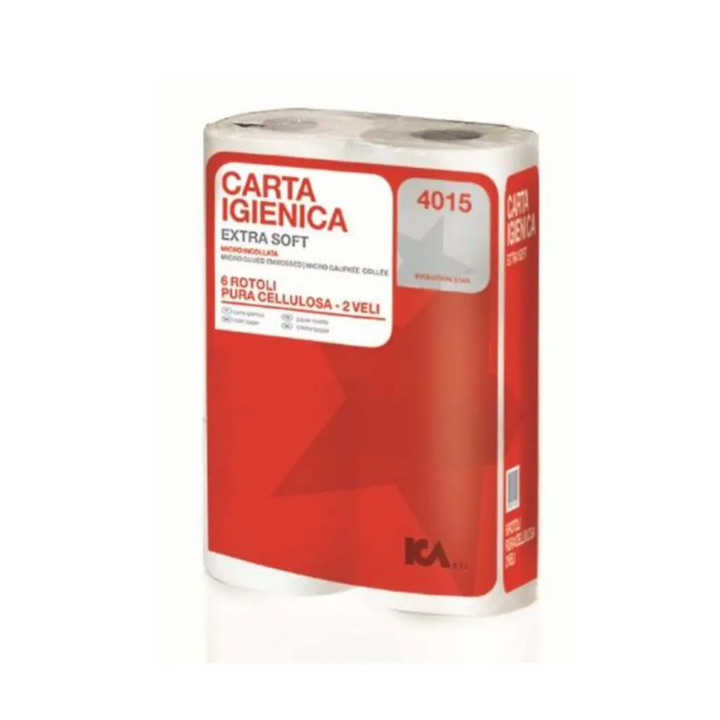 [PF285] CARTA IGIENICA EXTRA SOFT 60rot ROSSO 小卷厕所纸 （红）