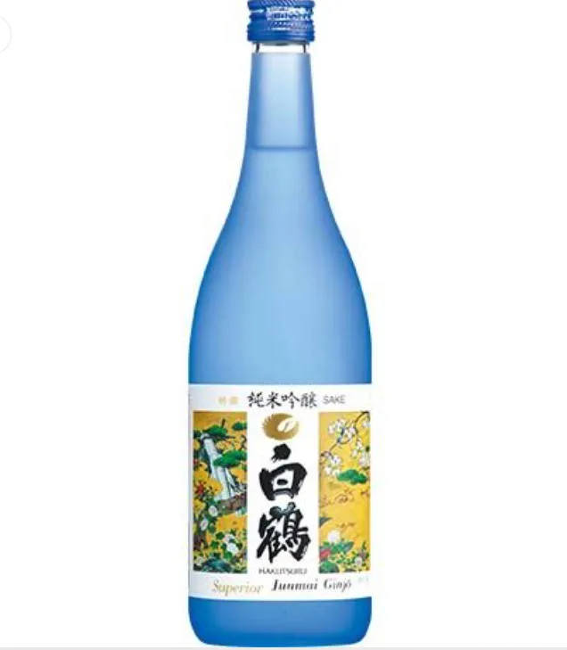 HAKUTSURA SAKE JUNMAI GINJO 720ML 白鹤纯米呤酿 蓝